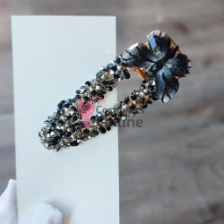 Agrafa pentru par metalica AGF001KK - Fluturas cu cristale